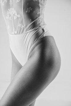 woman in whitel ingerie. Sexy photo. Body