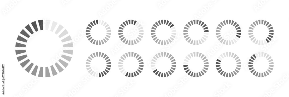 Fototapete circular loading buffering icons vector video ready for animation gif all keyframes frames bufring c