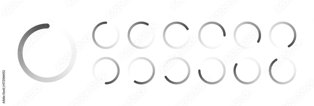 Fototapete circular loading buffering icons vector video ready for animation gif all keyframes frames bufring c