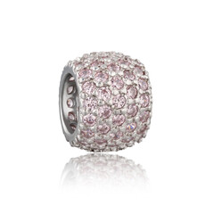 Silver bead isolated on white background