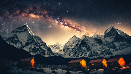 One Billion Star Hotel. Camping in the mountains