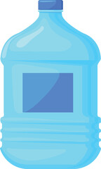 Distilled water bottle for cooler. Big cartoon container icon