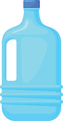 Water container cartoon icon. Big plastic bottle