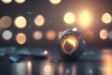 christmas lights in the city-Generate AI