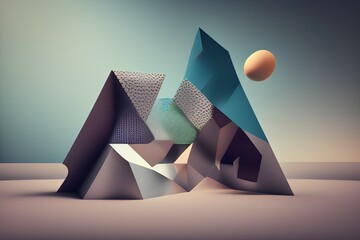 background with triangles-Generate AI