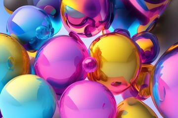 background with balloons - Generate AI
