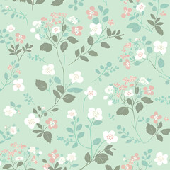 flowery pattern with colors and delicate elements.
