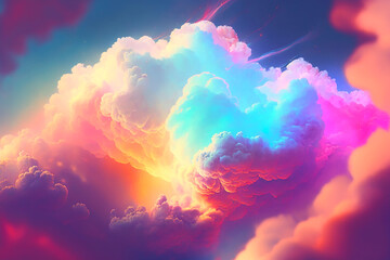 Beautiful dreamy cloudscape - Generative AI