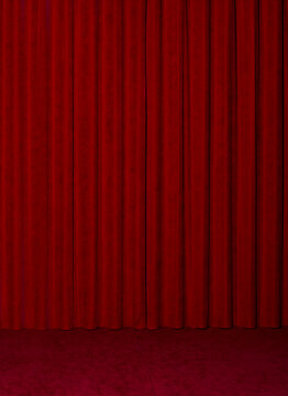 red velvet curtains for background