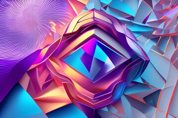 abstract background with triangles-Generate AI