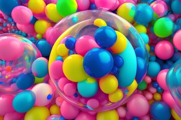 Fototapeta na wymiar colorful balloons background - Generate AI