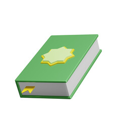 al-quran 3d render icon illustration