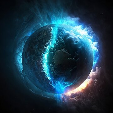 Earth imploding