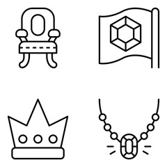 Obraz premium Royal Vector Line Icons