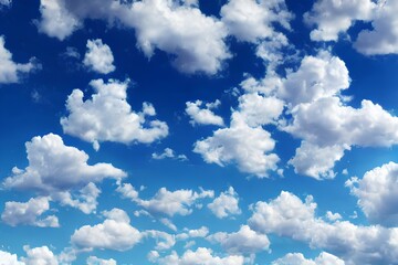 Naklejka na ściany i meble blue sky with clouds, generative ai