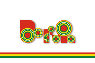 Typography Surround Band, Bolivia flag colors