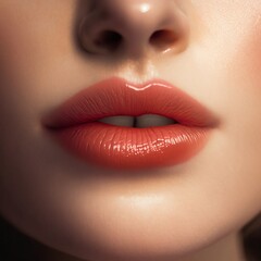Create the perfect look with this stock photo of a woman wearing glamorous lips make-up. Perfect for beauty and fashion campaigns