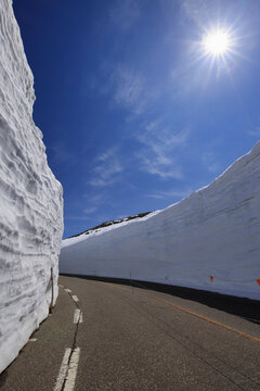 立山黒部 雪の大谷 ウォーキング ゾーンの風景 ( 2022年4月 富山県 立山町 )