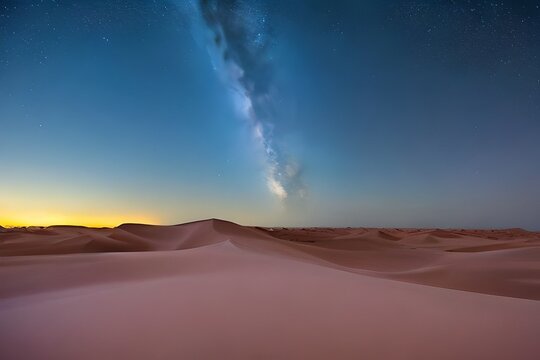  The Sahara desert at night