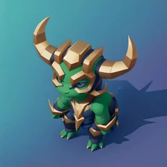 Foto op Plexiglas Tiny cute figure of scandinavian god Loki, 3D concept suitable as game development graphic resource, AI Generated © starush