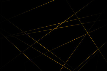 Abstract black with gold lines, triangles background modern design. Vector illustration EPS 10.