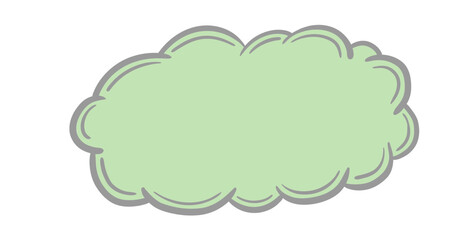 Image of green speech bubble with copy space on white background