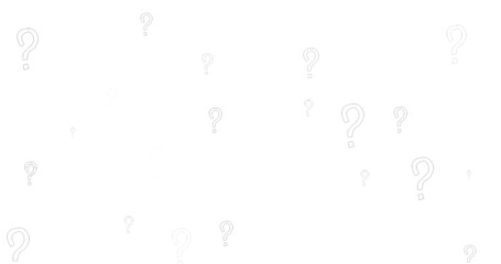 Image of question marks icons on white background