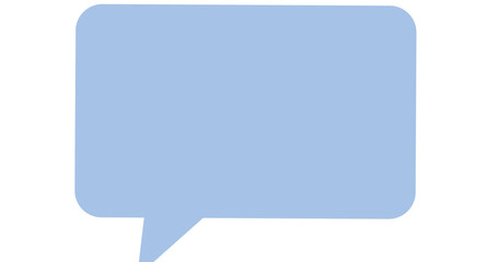 Image of blue speech bubble on white background