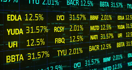 Obraz premium Image of financial data processing with globe and statistics processing