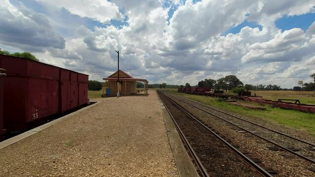 Historic Steam Powered Railway Station. Exploring the Beauty of Old and Restored Train Stations in Central Victoria.