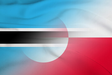 Botswana and Greenland official flag transborder contract GRL BWA
