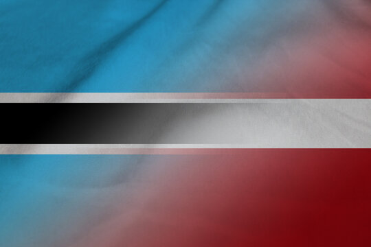 Botswana and Latvia official flag international negotiation LVA BWA