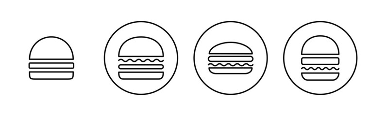 Burger icon vector for web and mobile app. burger sign and symbol. hamburger