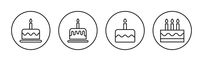 Cake icon vector for web and mobile app. Cake sign and symbol. Birthday cake icon
