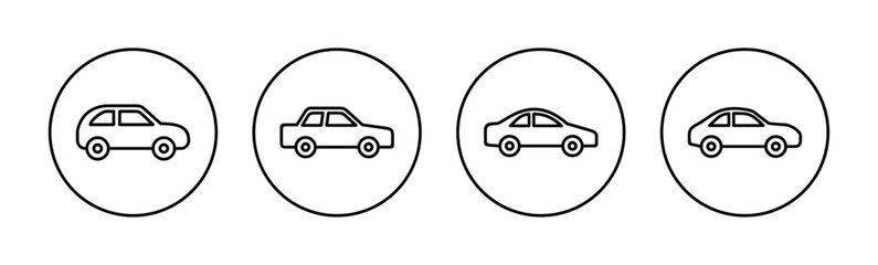 Car icon vector for web and mobile app. car sign and symbol. small sedan