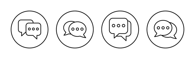 Chat icon vector for web and mobile app. speech bubble sign and symbol. comment icon. message
