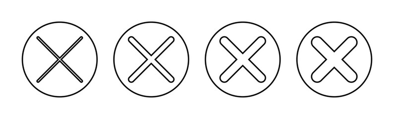 Close icon vector for web and mobile app. Delete sign and symbol. cross sign