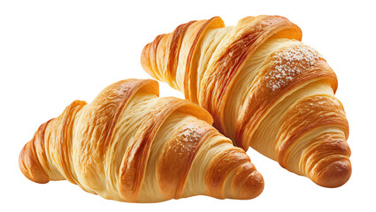 Delicious croissants cut out