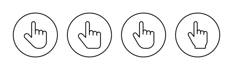 Hand cursor icon vector for web and mobile app. cursor sign and symbol. hand cursor icon clik
