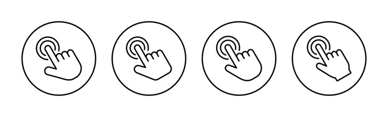Hand click icon vector for web and mobile app. pointer sign and symbol. hand cursor icon