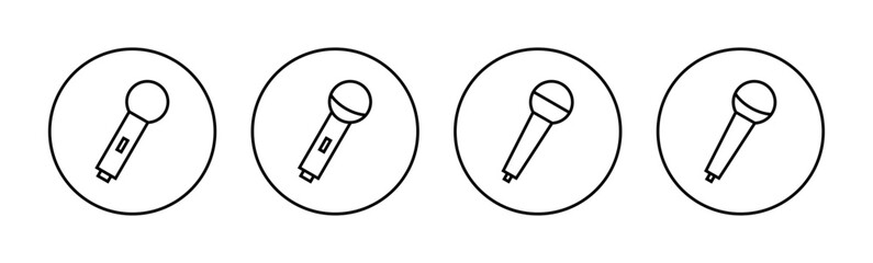 Microphone icon vector for web and mobile app. karaoke sign and symbol
