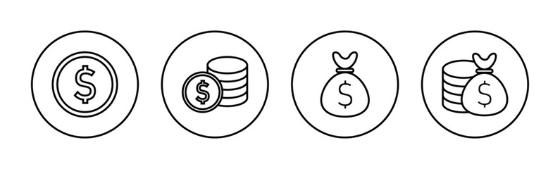 Money icon vector for web and mobile app. Money sign and symbol