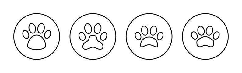 Paw icon vector for web and mobile app. paw print sign and symbol. dog or cat paw