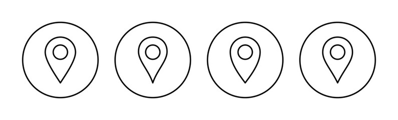 Pin icon vector for web and mobile app. Location sign and symbol. destination icon. map pin