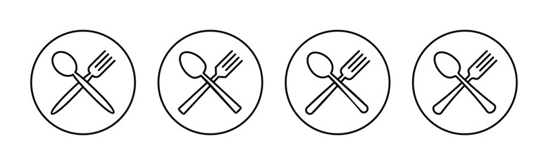 spoon and fork icon vector for web and mobile app. spoon, fork and knife icon vector. restaurant sign and symbol