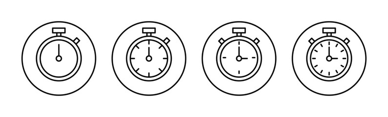 stopwatch icon vector for web and mobile app. Timer sign and symbol. Countdown icon. Period of time