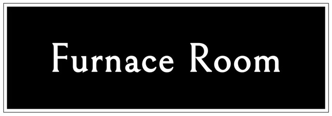 Boiler and furnace room warning sign and labels