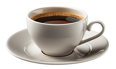 Cup of delicious coffee cut out. Based on Generative AI