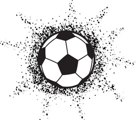 Hand drawn of Soccer ball icon , vector illustration