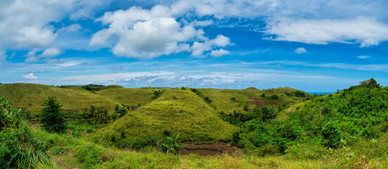 Teletubbies Hill located in the village of Tanglad, Nusa Penida Subdistrict, Bali